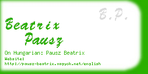 beatrix pausz business card